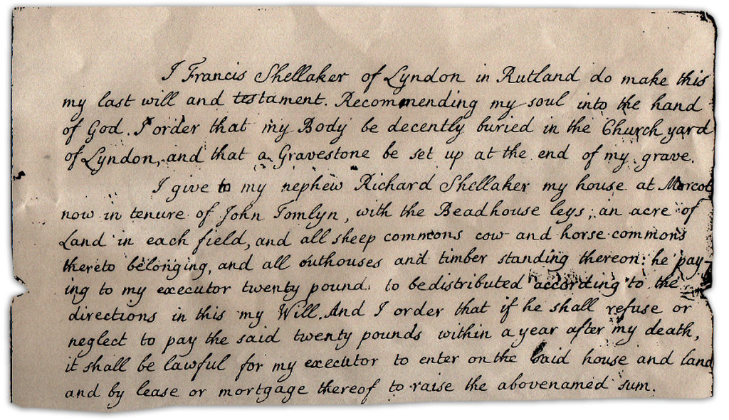 Francis 1760 Will -1